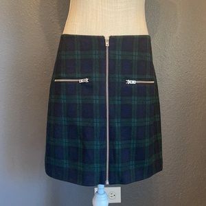 Madewell Plaid Wool Skirt